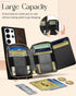 Shorogyt for Samsung Galaxy S23 Ultra Case Wallet Crossbody, RFID Blocking Card Holder Slots Designer Black Butterfly Leather Handbag Purse Phone ...