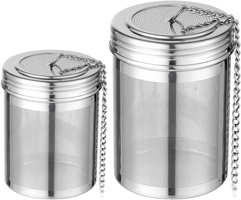 2 Pack Tea Infuser,Extra Fine Mesh Holes Tea Ball Strainers with Threaded Connection,304 Stainless Steel Cooking Filters,Easier to Brew Loose Leaf...