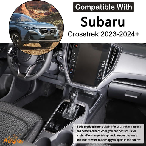 Car Gear Shifter Head Cover Compatible with Subaru Crosstrek 2023 2024 Center Console Shifter Gear Hand Brake Trim Cover Automatic Gear Shift Knob...