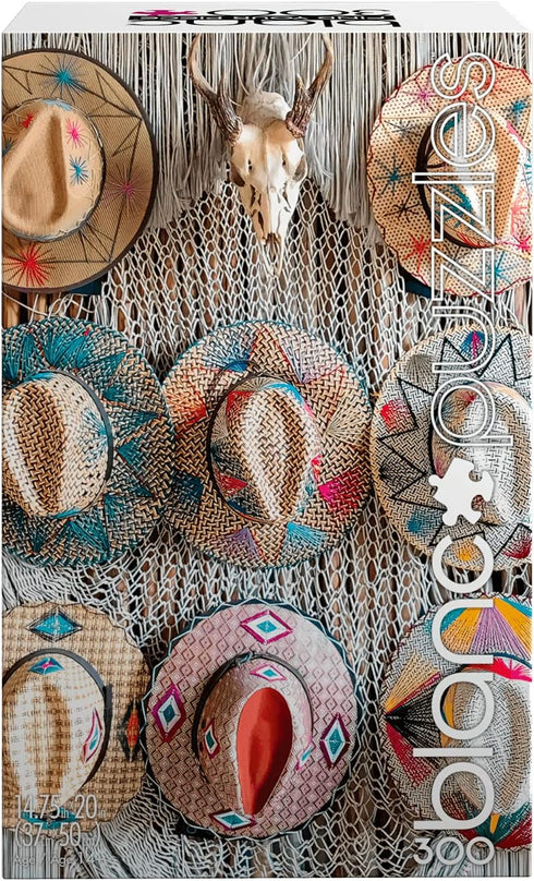 Buffalo Games - Anika Pannu - Hats of Mexico - 300 Piece Jigsaw Puzzle for Adults Challenging Puzzle Perfect for Game Nights - Finished Puzzle Siz...