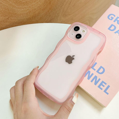 for iPhone 11 Pro Case, Cute Kawaii Curly Wave Frame Shape Soft TPU Silicone Phone Case with iPhone 11 Pro, Shockproof Protective Phone Cover for ...