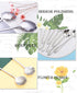 9 Pcs Flower Spoon Coffee Teaspoon Set, ESRISE Stainless Steel Tea Spoon for Tea Party Decorations (Silver)...