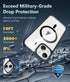 FNTCASE for iPhone 14 Phone Case: iPhone 13 Phone Clear Case Magnetic Military Grade Drop Protection Anti Yellowing Cell Phone Cover - Rugged Shoc...