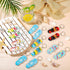24 Pcs Flip Flop Keychains Bulk Fun Key Chains Small 2.36 x 1.18 Inches Hawaii Souvenirs Goody Bag Fillers for Summer Backpack Purse Luggage Birth...