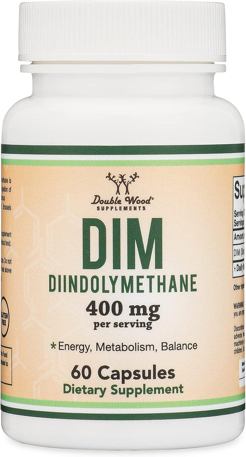 DIM Supplement for Women and Men (Diindolylmethane Estrogen Blocking Supplement, Hormonal Acne Treatment, Hormone Balance for Women) 400mg Serving...