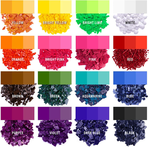 Candle Wax Dye for Soy Candle Making - 16 Popular Candle Dye Coloring Chips - Premium Candle Wax Coloring - Highly Concentrated Candle Chips Color...