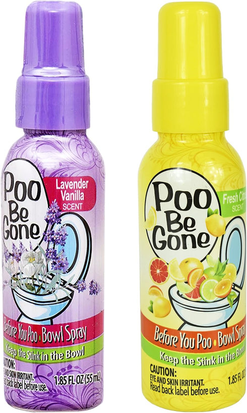 Set of 2 Stinky Bowl Spray 1.85oz - Before You Go Toilet Bathroom Deodorizer - Features Fresh Citrus Scent and Lavender Scent!...