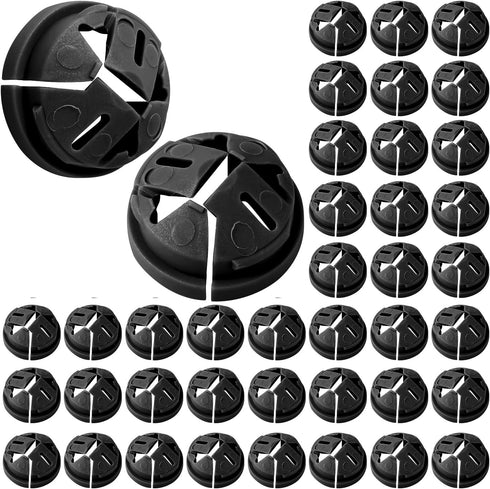 50pcs Push-in Cable Connectors, 3/8 Inch Trade Size Non-Metallic Push In Connector Plastic Electrical Box Wire Inserts Button Push-in NM Cable Cla...