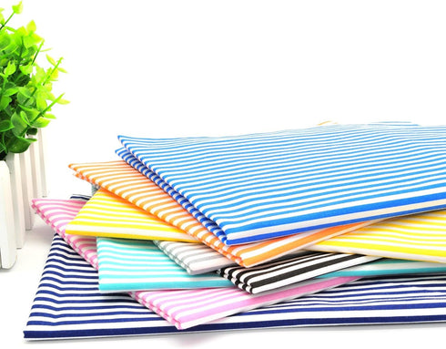 Fat Quarter Fabric Bundles Printed Calico Cloth Pre-Cut Quilting Cotton Twill Striped Printed Assortments,Craft Cloth Bundle Squares,DIY for Sewin...