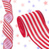Patriotic Wired Ribbon Red and White Ribbon, Red Ribbon Red White Blue Ribbon Wired, 4th of July Ribbon for Memorial Day Independence Day, Summer ...