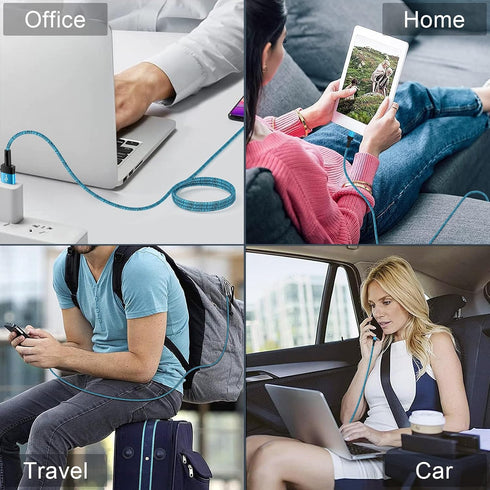 10 ft Long USB A to Cable Fast Charging Cord...