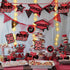 Graduation Decorations Class of 2025-36pcs Red and Black Graduation Table Centerpieces Sticks Table Toppers with Lights for College High School Co...