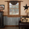 VHC Brands 7172 Kettle Grove Plaid Balloon Valance 15x60 Curtains, Country Black...