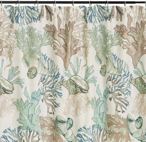 Greenland Home Fashions Fabric Sensations Shower Curtain, Stylish Bathroom Decor, Machine Washable, 72 inches x 72 inches, Atlantis...