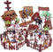 FUN LITTLE TOYS 61 PCs Wild West Cowboys and Indians Plastic Figures Toys, Toy Soldiers for Kids, Wild West Figure Playset with Horse, Tent, Army ...