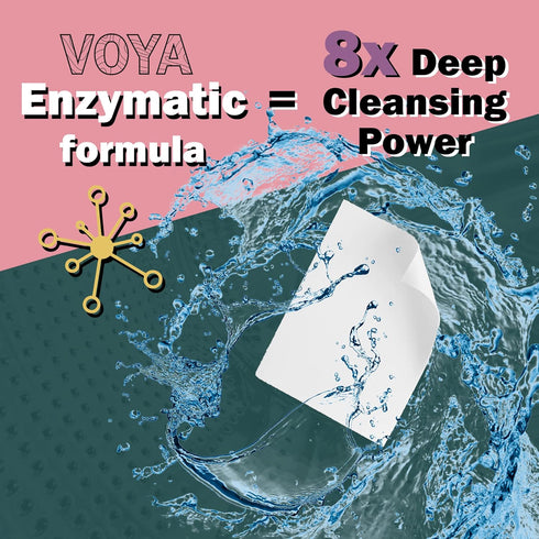 VOYA Unscented Natural Laundry Detergent Sheets (32 Loads) - Eco Friendly Hypoallergenic Baby Organic Laundry Soap Sheets, Premeasured Travel Dete...
