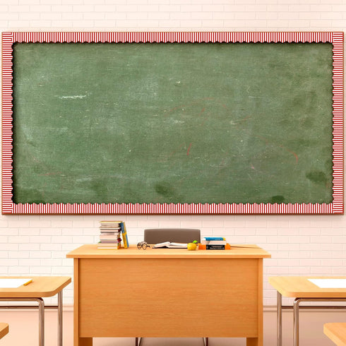 65 Feet Scalloped Bulletin Board Border Self Stick Classroom Striped Borders Wavy Line Border for Bulletin Cork Board Desk Classroom Christmas Par...