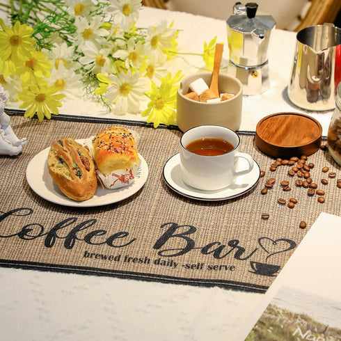 Cunhill 2 Pieces Coffee Bar Mat,Coffee Bar Accessories 20 x 14 Inch Coffee Bar Decoration Coffee Placemats for Coffee Machine, Coffee Bar, Counter...
