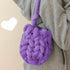Super Soft Velvet Bulky Tube Yarn for Hand Knitting Blanket for Braided Knot, Giant Arm Knitting Yarn for Knitting Throw Rugs Pillow(Violet 0.55lb...