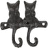 HOMSFOU 2pcs European Classical Cast Iron Cat Hook Wall Mount Hook Decorative Coat Hook Single Hook Hanger Retro Wall Hooks Wall Key Holder Cat Co...