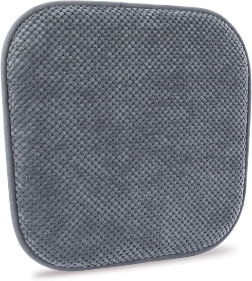 Grey Kitchen Chairs Cushions Non Slip Foam Office Seat Cushions Washable Soft Thick Pads Large Wooden Metal Tapered Dining Chair Cushions,17" x 16...