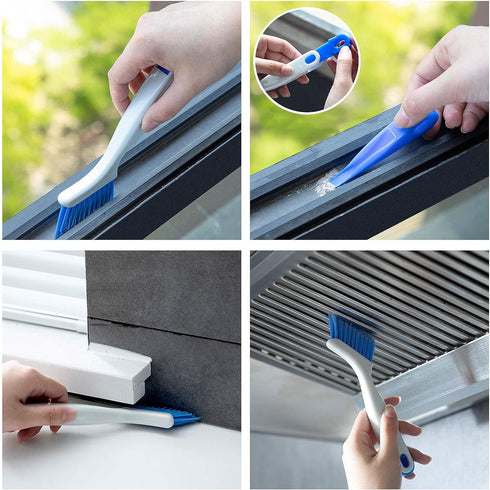 2 Pcs Cleaning Brush Small Scrub Brush for Cleaning Sink Scrub Brush with Handle, Bathroom Kitchen Edge Corner Grout Cleaning Brushes for Househol...