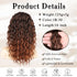 Curly Ponytail Extension Drawstring Ponytail for Women Natural Black Mixed Medium Auburn Curly Clip in Hair Extensions 16 Inch Ponytail Extension ...
