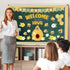 77Pcs Bee Bulletin Board Decorations Summer Bee Hive Cutout Classroom Bulletin Board Border Set Decoration Bee Sunflower Cut Outs for Wall Decor C...