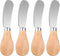 4 Pieces Cheese Spreader Knives, Butter Knife 5 inch Wood Handle Butter Spreader Stainless Steel Cheese Spreader for Cheese Cold Butter Jam Pastry...