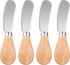 4 Pieces Cheese Spreader Knives, Butter Knife 5 inch Wood Handle Butter Spreader Stainless Steel Cheese Spreader for Cheese Cold Butter Jam Pastry...