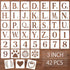 3 Inch Letter Stencils for Painting on Wood, 42 Pcs Alphabet Numbers Stencils for Crafts, Reusable Plastic Lettering Stencil Drawing Templates for...