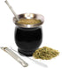 Norte Yerba Mate Cup Kit, 8-Ounces Traditional Mate Tea Cup/Gourd Set | Includes 2 Bombillas (Yerba Mate Straw) & Cleaning Brush, Stainless Steel ...