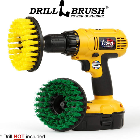 Kitchen Accessories - Pot Cleaning- Cleaning Supplies - Drill Brush - Power Scrubber Kitchen and Bathroom Brush Set - Spin Brush - Bath Mat - Soap...