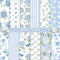 24 Sheets Blue Floral Pattern Paper, 12" x 12" Floral Patterned Cardstock Paper Scrapbooking Supplies Paper Decorative Craft Paper for DIY Card Ma...