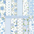 24 Sheets Blue Floral Pattern Paper, 12" x 12" Floral Patterned Cardstock Paper Scrapbooking Supplies Paper Decorative Craft Paper for DIY Card Ma...
