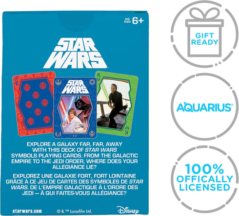 AQUARIUS Star Wars Symbols Playing Cards – Star Wars Themed Deck of Cards for Your Favorite Card Games - Officially Licensed Star Wars Merchandise...