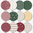 Whaline 24Pcs Boho Christmas Pattern Paper Red Green Scrapbook Specialty Paper Christmas Tree Snowflake Double Sided Craft Paper For DIY Card Maki...