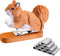 Yoption Wooden Animal Stapler, Squirrel Desktop Stitcher Handmade Wood Carving Statue Sculpture for Children School Office Stationery, includes 10...