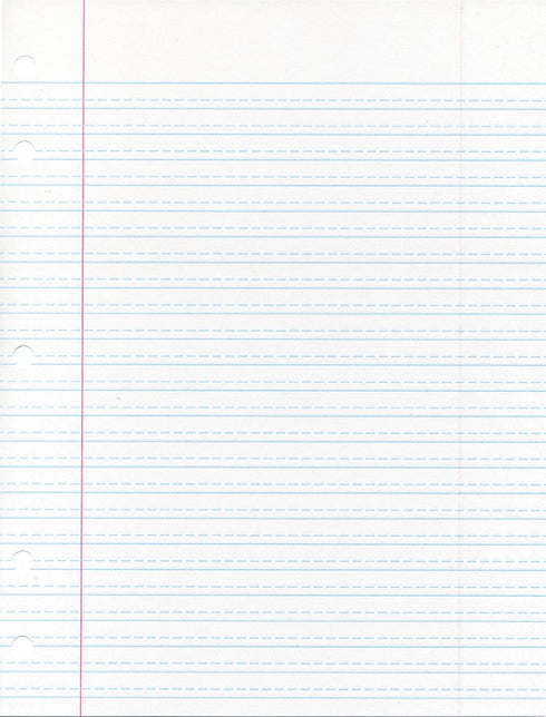School Smart 85243 Cursive Ruled Notebook Paper with Margin - 8 in x 10 1/2 in - Ream of 500 - White - 085243...