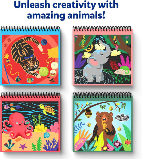 Skillmatics Magical Scratch Art Book for Kids - Animals, Craft Kits & Supplies, DIY Activity & Stickers, Gifts for Toddlers, Girls & Boys Ages 3, ...