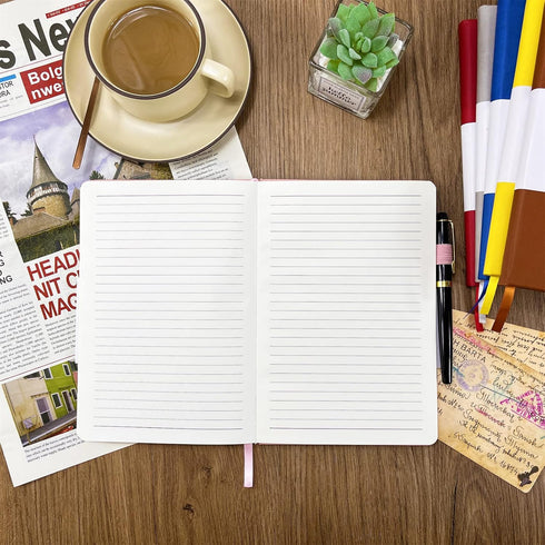 Notebook Journal, College Ruled Notebook Lined A5 160 Pages,Hard Cover Journals for Writing, Notebooks for Work Office School Women Men,5.7 inches...