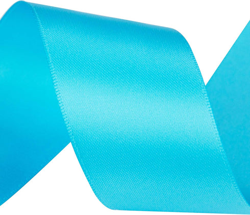 VATIN Double Face Copen Blue Satin Ribbon 1-1/2" Continuous 25 Yards,Blue Polyester Fabric Ribbon use for Bows Bouquet, Gift Wrapping, Floral Arra...