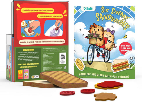 Kids Kitchen Playset for Pretend Play - Six Sneaky Sandwiches | Sandwich Toy for Kids Ages 3-7...