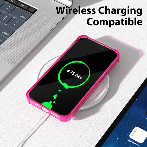 for iPhone 14 Pro Max Case Clear, Neon Bright Vibrant Color, Transparent Jelly Protective Silicone Phone Case Design for Women Girly Cute, Thin Sl...
