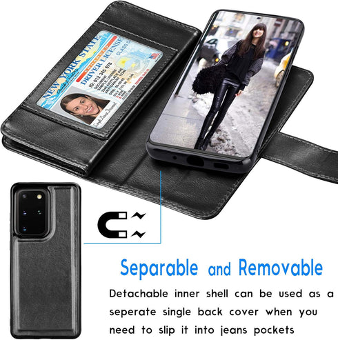 Tekcoo Wallet Case for Samsung Galaxy S20 Plus / S20+ Luxury PU Leather Cash Credit Card Slots Holder Carrying Folio Flip Cover [Detachable Magnet...