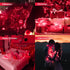 2 Pack 100 LED Solar Red String Lights,33ft Solar Halloween Lights Outdoor,8 Modes Waterproof Red Solar Fairy Lights for Christmas Tree Party Wedd...