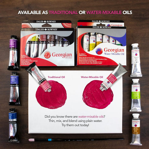 Daler-Rowney Georgian Oil Paint, Aluminium Tube, 1.28oz - 38 ml, Rose Madder (Quinacridone)...