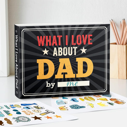 What I Love about Dad Book - Father's day Gifts for Dad from Daughter, Son - Dad Gifts from Daughter, Son - Birthday Gifts for Dad, Dad Birthday G...