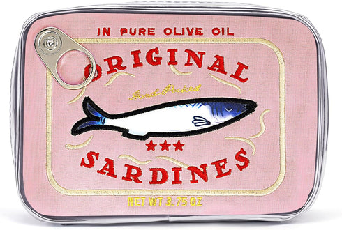 Cessfle Canned Sardines Makeup Bag, Funny Sardine Tin Fish Cosmetic Bag, Creative Cute Makeup Bag Kawaii Pencil Case Pouch, Coquette Make up Pouch...