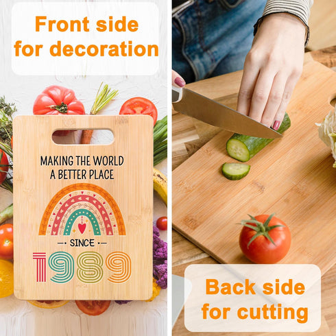35th Birthday Gifts for Women Men,35 Year old Birthday Present,1989 Cutting Board, Back In 1989 Cutting Board,35th Birthday Decorations,Best Gifts...